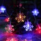 Dazzle Bright 100 LED Solar Christmas Snowflake Lights Outdoor, 39 FT Solar Powered Snowflake String Lights Waterproof for Xmas Tree, Holiday, Wedding Party, Patio Decorations (Multi Color)